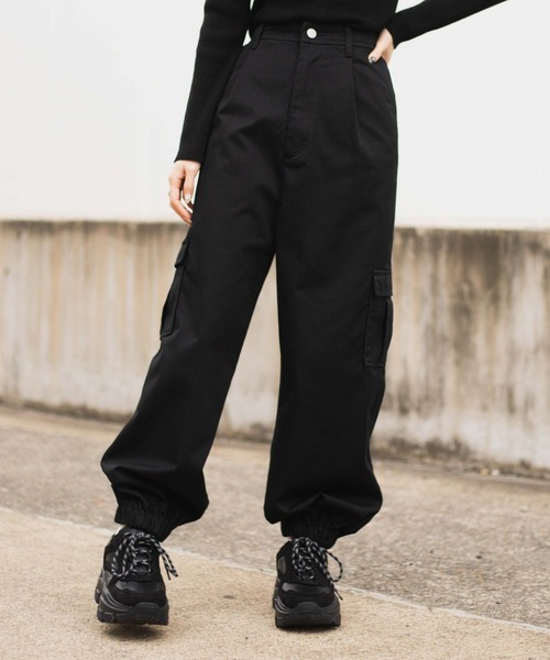 WEGO（ウィゴー）の「WEGO/ハイウエストカーゴポケットパンツ（カーゴパンツ・レディース・ホワイト/ブラック/その他1/その他2/カーキ/グリーン系その他・FREE）」の22枚目の写真