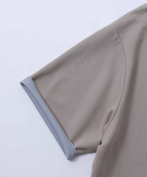 ADAM ET ROPE'（アダムエロペ）の「ハイゲージ シャンブレーニットT（Tシャツ/カットソー・メンズ・グレー系その他/カーキ/ネイビー・M/L/XL）」の22枚目の写真