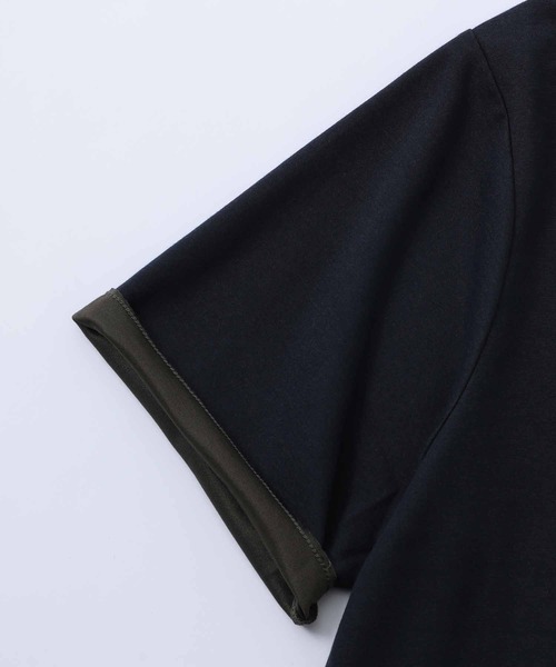 ADAM ET ROPE'（アダムエロペ）の「ハイゲージ シャンブレーニットT（Tシャツ/カットソー・メンズ・グレー系その他/カーキ/ネイビー・M/L/XL）」の9枚目の写真