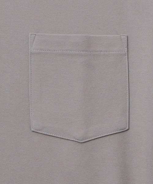 ADAM ET ROPE'（アダムエロペ）の「ハイゲージ シャンブレーニットT（Tシャツ/カットソー・メンズ・グレー系その他/カーキ/ネイビー・M/L/XL）」の6枚目の写真