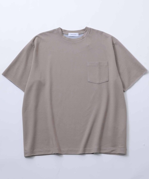 ADAM ET ROPE'（アダムエロペ）の「ハイゲージ シャンブレーニットT（Tシャツ/カットソー・メンズ・グレー系その他/カーキ/ネイビー・M/L/XL）」の8枚目の写真