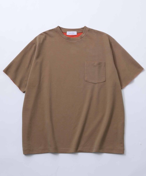 ADAM ET ROPE'（アダムエロペ）の「ハイゲージ シャンブレーニットT（Tシャツ/カットソー・メンズ・グレー系その他/カーキ/ネイビー・M/L/XL）」の15枚目の写真