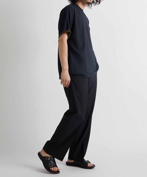 ADAM ET ROPE'（アダムエロペ）の「ハイゲージ シャンブレーニットT（Tシャツ/カットソー・メンズ・グレー系その他/カーキ/ネイビー・M/L/XL）」の7枚目の写真