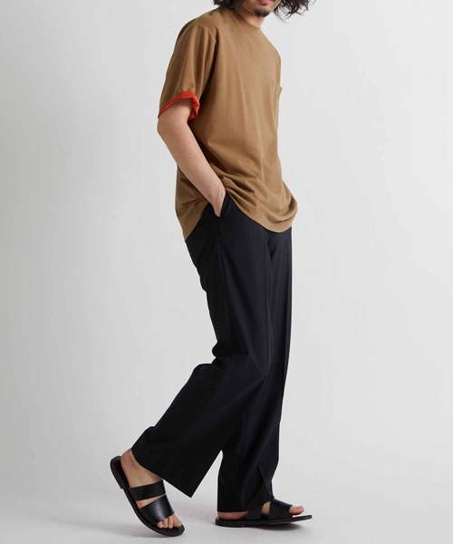 ADAM ET ROPE'（アダムエロペ）の「ハイゲージ シャンブレーニットT（Tシャツ/カットソー・メンズ・グレー系その他/カーキ/ネイビー・M/L/XL）」の17枚目の写真