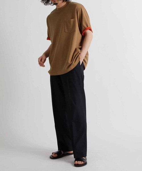 ADAM ET ROPE'（アダムエロペ）の「ハイゲージ シャンブレーニットT（Tシャツ/カットソー・メンズ・グレー系その他/カーキ/ネイビー・M/L/XL）」の20枚目の写真