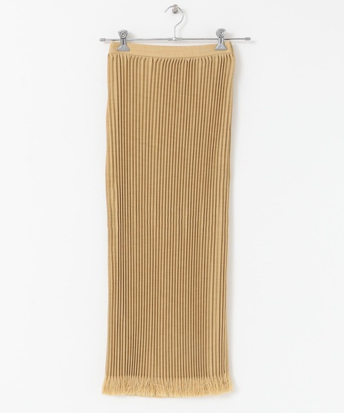 KBF+(ケービーエフプラス)の「KBF+ リネンライクフリンジプリーツスカート(スカート・レディース・パープル系その他/ベージュ系その他・ONE)」の10枚目の写真