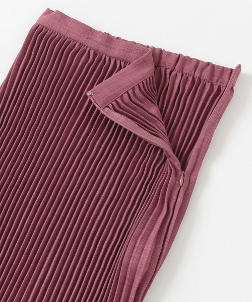 KBF+(ケービーエフプラス)の「KBF+ リネンライクフリンジプリーツスカート(スカート・レディース・パープル系その他/ベージュ系その他・ONE)」の12枚目の写真