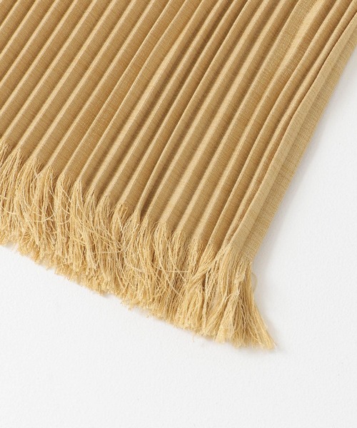 KBF+(ケービーエフプラス)の「KBF+ リネンライクフリンジプリーツスカート(スカート・レディース・パープル系その他/ベージュ系その他・ONE)」の15枚目の写真