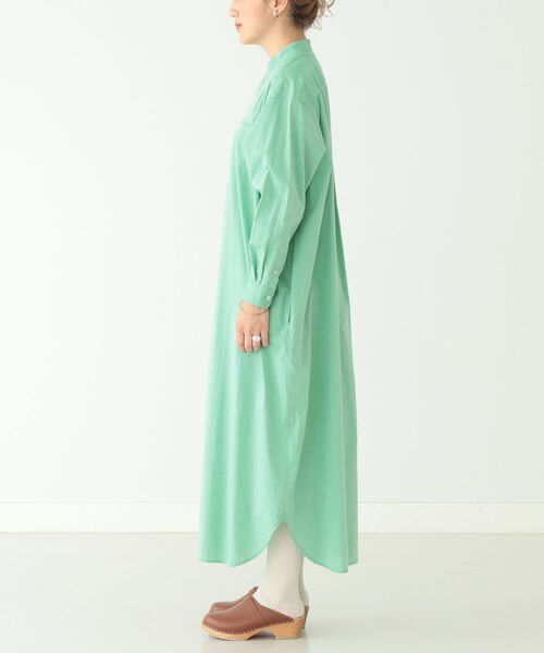 BEAMS BOY（ビームスボーイ）の「BEAMS BOY / スタンドカラー ロングスリーブ ワンピース（ワンピース・レディース・パープル/ミント・ONE SIZE）」の6枚目の写真