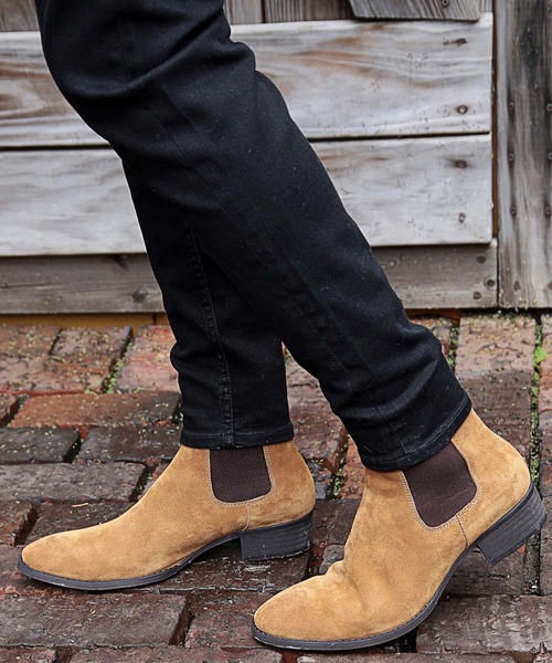 RATTLE TRAP(ラトルトラップ)の「スエードサイドゴアヒールブーツ(ブーツ・メンズ・ブラック/ベージュ・L/M/S)」の8枚目の写真