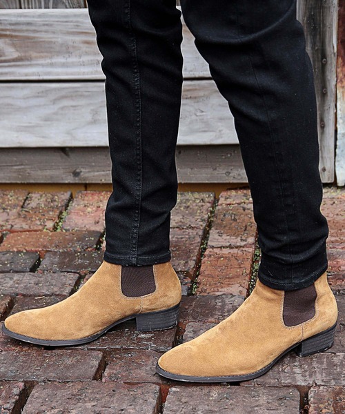 RATTLE TRAP(ラトルトラップ)の「スエードサイドゴアヒールブーツ(ブーツ・メンズ・ブラック/ベージュ・L/M/S)」の13枚目の写真