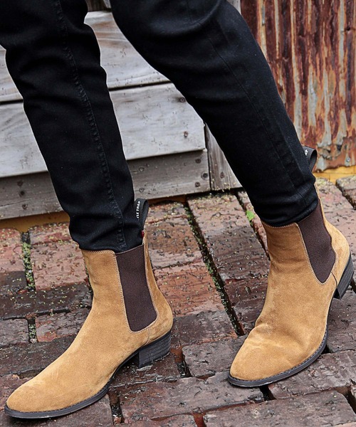 RATTLE TRAP(ラトルトラップ)の「スエードサイドゴアヒールブーツ(ブーツ・メンズ・ブラック/ベージュ・L/M/S)」の7枚目の写真