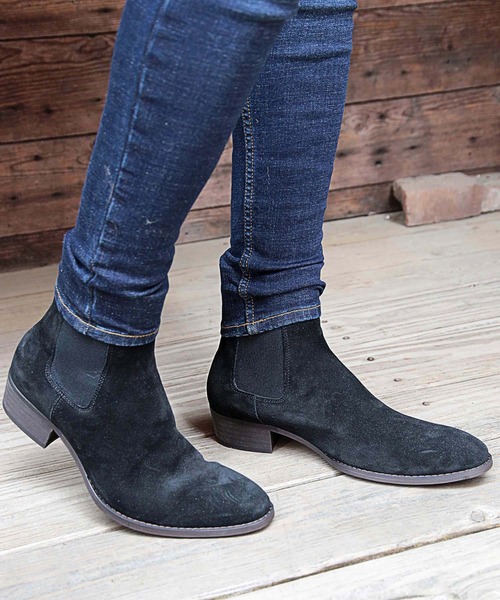 RATTLE TRAP(ラトルトラップ)の「スエードサイドゴアヒールブーツ(ブーツ・メンズ・ブラック/ベージュ・L/M/S)」の5枚目の写真