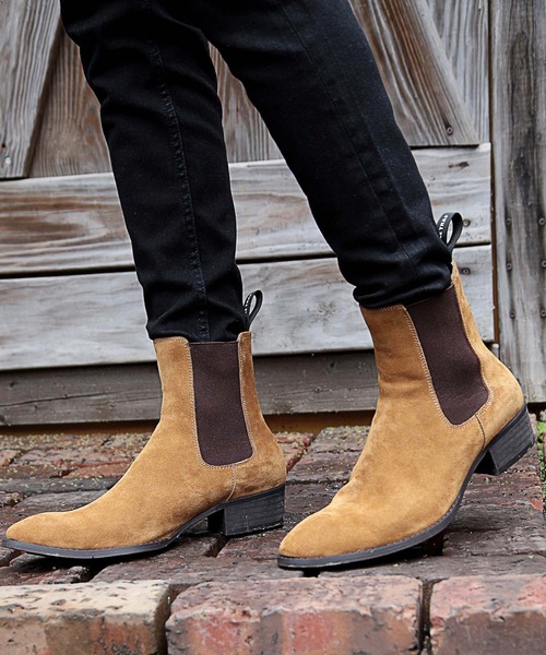 RATTLE TRAP(ラトルトラップ)の「スエードサイドゴアヒールブーツ(ブーツ・メンズ・ブラック/ベージュ・L/M/S)」の3枚目の写真