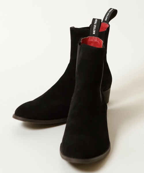 RATTLE TRAP(ラトルトラップ)の「スエードサイドゴアヒールブーツ(ブーツ・メンズ・ブラック/ベージュ・L/M/S)」の19枚目の写真