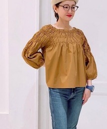 GAP | 七分袖 ルーシュトップス(シャツ/ブラウス)