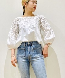 GAP | 七分袖 ルーシュトップス(シャツ/ブラウス)