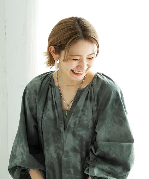 coen(コーエン)の「タイダイ染めロングワンピース(ワンピース・レディース・ダークグレー/ベージュ・FREE)」の3枚目の写真