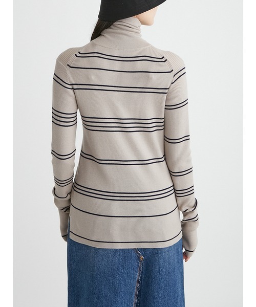 Mila Owen（ミラオーウェン）の「タートルネックリブニット（ニット/セーター・レディース・グレー/アイボリー/ブルー/ライム/ブラック/その他/ラベンダー・1/0）」の14枚目の写真