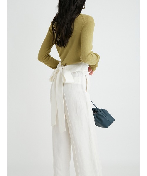 Mila Owen（ミラオーウェン）の「タートルネックリブニット（ニット/セーター・レディース・グレー/アイボリー/ブルー/ライム/ブラック/その他/ラベンダー・1/0）」の9枚目の写真