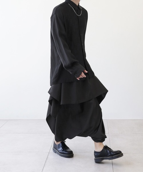 minsobi(ミンソビ)の「スカート風ワイドパンツ イージーパンツ メンズスカートパンツ(その他パンツ・メンズ・ブラック・FREE)」の10枚目の写真