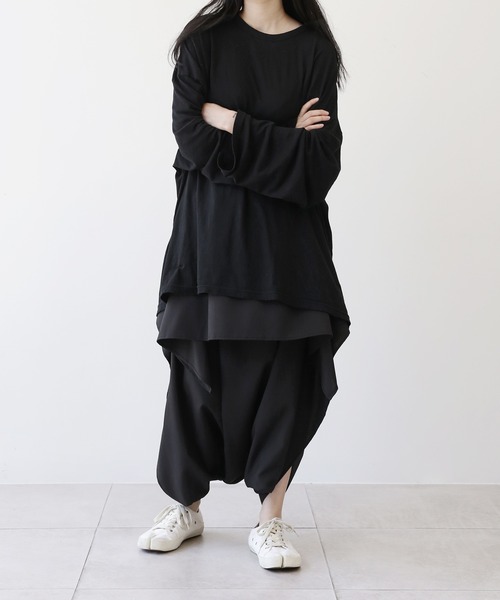 minsobi(ミンソビ)の「スカート風ワイドパンツ イージーパンツ メンズスカートパンツ(その他パンツ・メンズ・ブラック・FREE)」の17枚目の写真