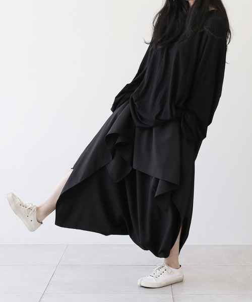 minsobi(ミンソビ)の「スカート風ワイドパンツ イージーパンツ メンズスカートパンツ(その他パンツ・メンズ・ブラック・FREE)」の19枚目の写真