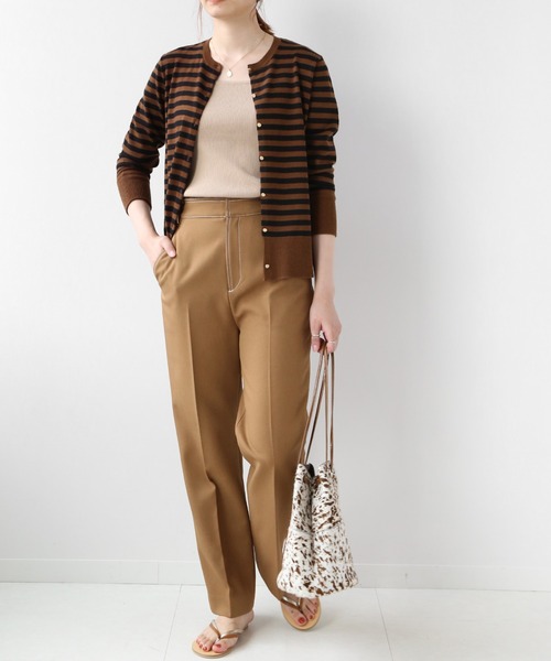 JOURNAL STANDARD - relume ウォッシャブルボーダーvネックカーディガン JOURNAL STANDARD relume（ジャーナルスタンダード レリューム