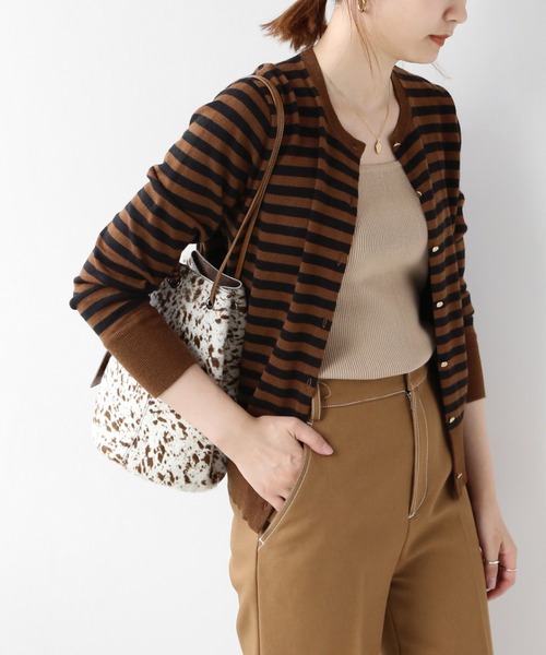 JOURNAL STANDARD - relume ウォッシャブルボーダーvネックカーディガン JOURNAL STANDARD relume（ジャーナルスタンダード レリューム