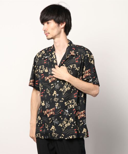 ショット オープンシャツ Schott×Uncut Bound Schott ショット 長袖|オンブレ―チェック|オープンカラーシャツ