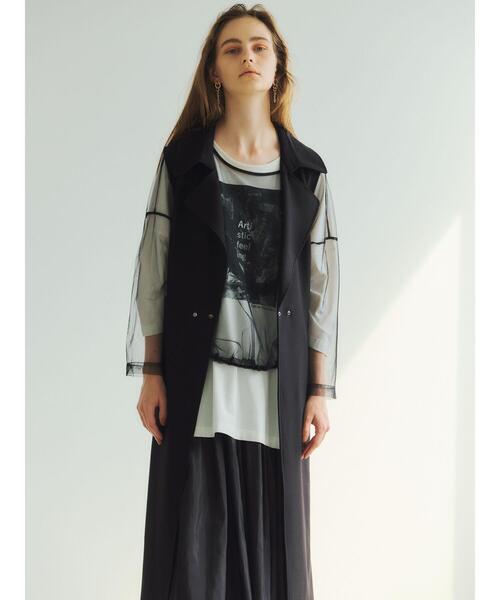 Editt by YECCA VECCA（エディットバイイェッカヴェッカ）の「ギャザーロングスカート　＊（スカート・レディース・ブラック/レッド/カーキ/イエロー/ライトベージュ・FREE）」の17枚目の写真