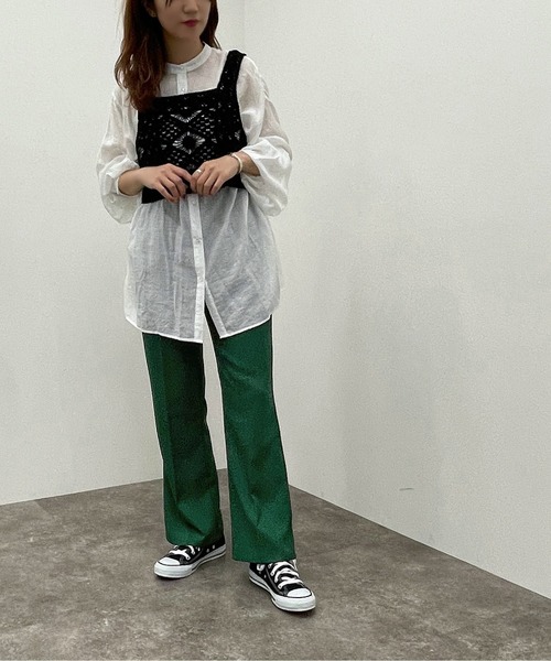apres jour mignon(アプレジュールミニョン)の「かぎ針ライクビスチェ【ZOZOTOWN限定アイテム】(ベスト・レディース・ナチュラル/ブラック/オレンジ/グリーン・フリー)」の8枚目の写真