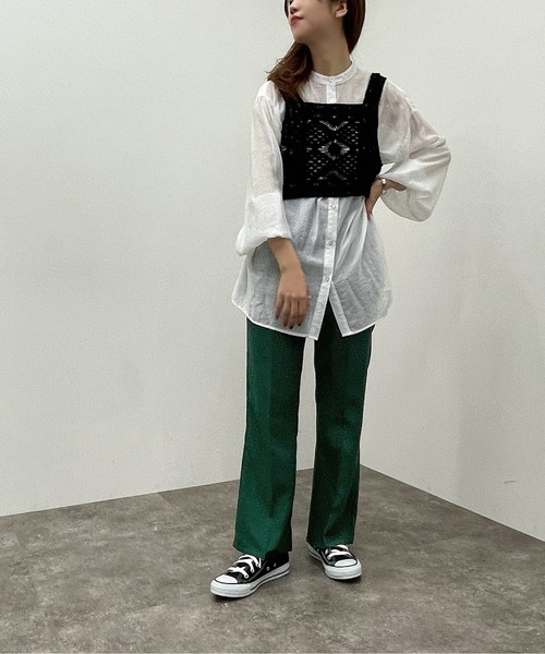 apres jour mignon(アプレジュールミニョン)の「かぎ針ライクビスチェ【ZOZOTOWN限定アイテム】(ベスト・レディース・ナチュラル/ブラック/オレンジ/グリーン・フリー)」の10枚目の写真