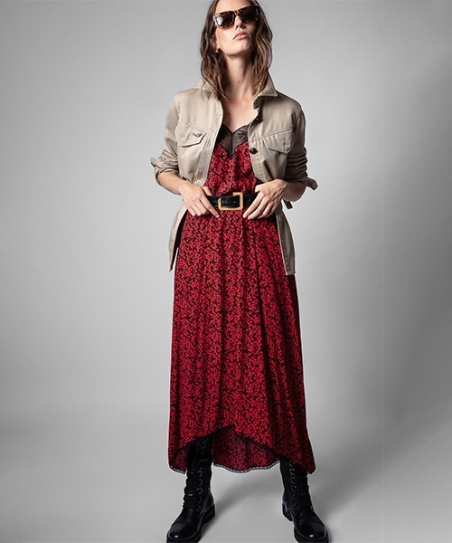 ZADIG&VOLTAIRE（ザディグ　エ　ヴォルテール）の「RISTY SMALL BICO FLOWERS DRESS（ワンピース・レディース・レッド・M/XS/S）」の6枚目の写真