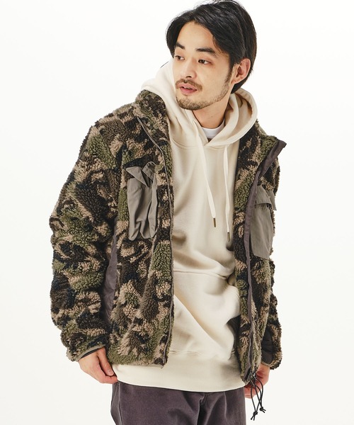 KRIFF MAYER(クリフメイヤー)の「柄ボアスタンドJK(ブルゾン・メンズ・グレー/カーキ/ブルー・SMALL/MEDIUM/LARGE/X-LARGE)」の11枚目の写真