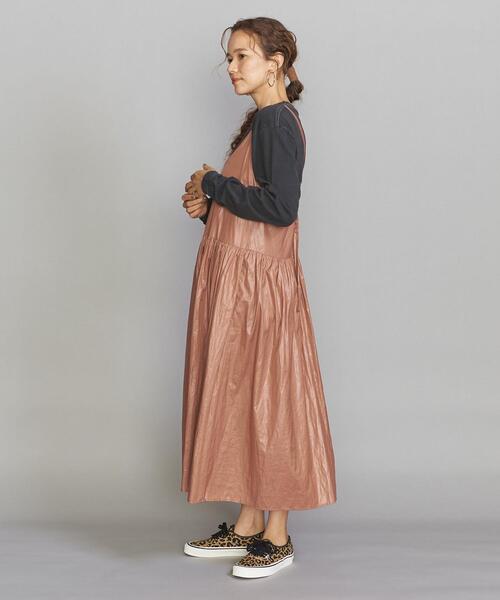 UNITED ARROWS ブラウン キャミワンピース レディースのキャミソールワンピース（ブラウン）｜ユナイテッド