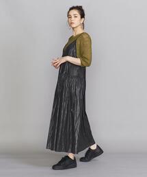 BEAUTY&YOUTH UNITED ARROWS | BY レザーライクギャザー キャミワンピース -ウォッシャブル-(ワンピース)