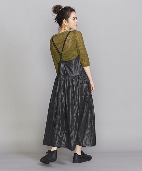 BEAUTY&YOUTH UNITED ARROWS（ビューティーアンドユースユナイテッドアローズ）の「BY レザーライクギャザー キャミワンピース -ウォッシャブル-（ワンピース・レディース・ブラック/ピンク/コバルトブルー・S/M）」の7枚目の写真