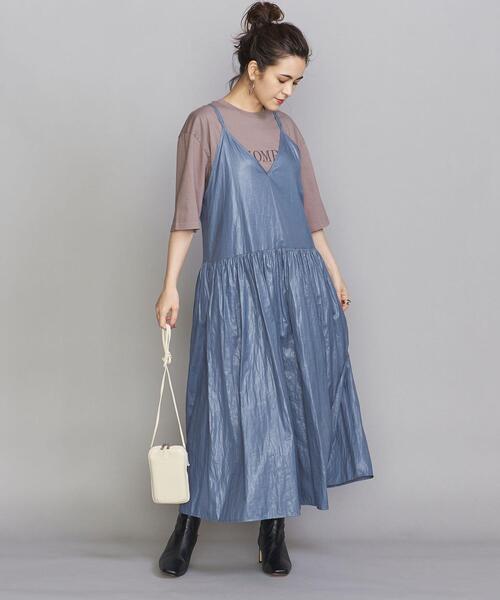 BEAUTY&YOUTH UNITED ARROWS（ビューティーアンドユースユナイテッドアローズ）の「BY レザーライクギャザー キャミワンピース -ウォッシャブル-（ワンピース・レディース・ブラック/ピンク/コバルトブルー・S/M）」の20枚目の写真