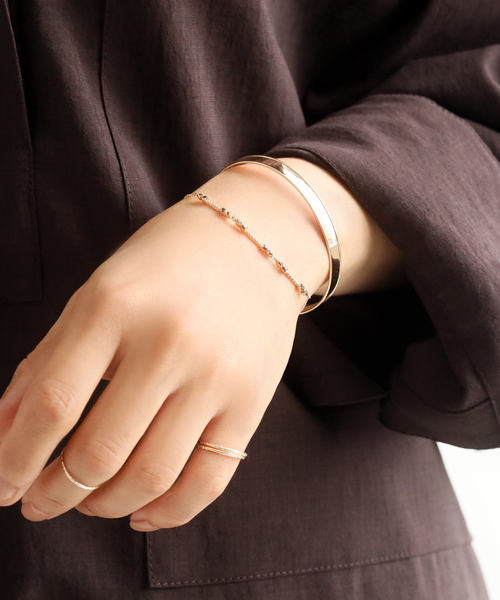 Spick & Span Lilas k10 テクスチャー 3本ピンキーリング テクスチャー