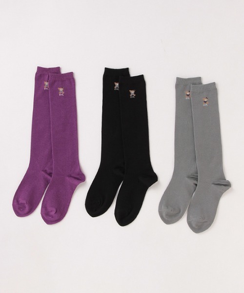 by LOVEiT（バイラビット）の「ハイソックス 【日本製】（ソックス/靴下・キッズ・パープル/グレー/ブラック・L/LL/M/S）」の5枚目の写真