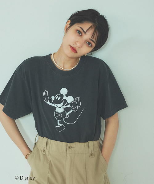 Rouge vif（ルージュヴィフ）の「別注GOOD ROCK SPEED ミッキー/Tシャツ（Tシャツ/カットソー・レディース・ホワイト/ブラック・フリー）」の2枚目の写真