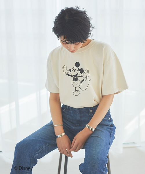 Rouge vif（ルージュヴィフ）の「別注GOOD ROCK SPEED ミッキー/Tシャツ（Tシャツ/カットソー・レディース・ホワイト/ブラック・フリー）」の3枚目の写真