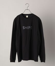 【WEB限定】SHIPS: エンブロイダリー SHIPS ロゴ Tシャツ (ロンT) 21FW