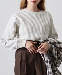JEMORGAN ビッグワッフル クルーネック
