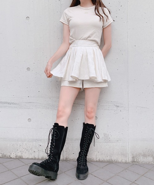 PAIN（ペイン）の「フラワージャガードショートパンツ（その他パンツ・レディース・ホワイト/ブラック/ブルー・FREE）」の4枚目の写真
