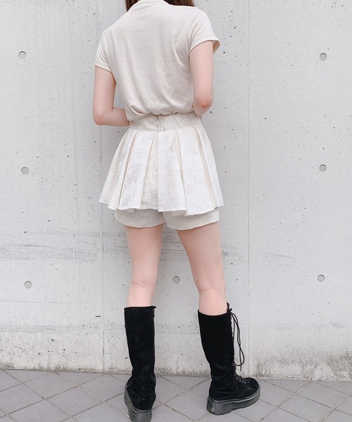 PAIN（ペイン）の「フラワージャガードショートパンツ（その他パンツ・レディース・ホワイト/ブラック/ブルー・FREE）」の5枚目の写真