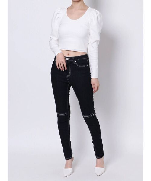 GYDA(ジェイダ)の「パフスリーブ TOPS(Tシャツ/カットソー・レディース・オフホワイト/ブラック・FREE)」の20枚目の写真