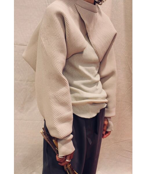 Toironier（トワロニエ）の「Toironier(トワロニエ) 2way bolero ボレロ（ニット/セーター・レディース・チャコールグレー/ライトグレー・FREE）」の10枚目の写真