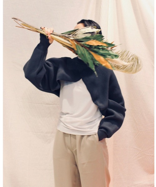 Toironier（トワロニエ）の「Toironier(トワロニエ) 2way bolero ボレロ（ニット/セーター・レディース・チャコールグレー/ライトグレー・FREE）」の5枚目の写真